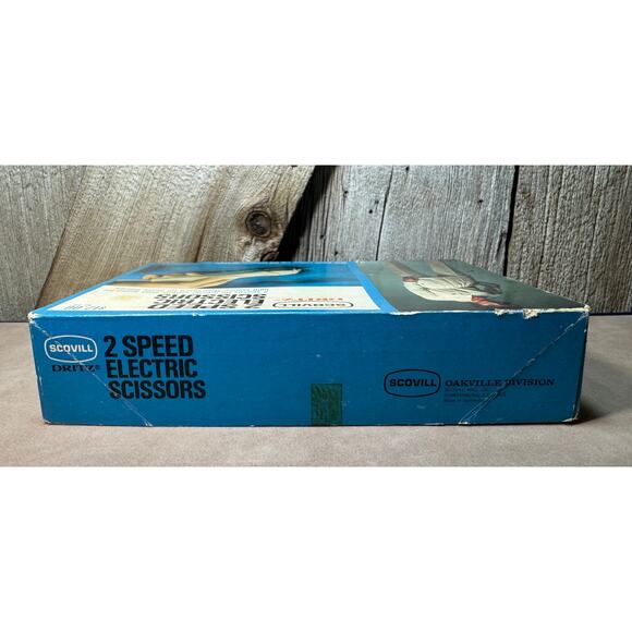 VTG 1960's Scovill Dritz 2 Speed Electric Scissors Tested Working With Box - Picture 2 of 10